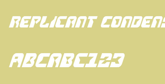 Replicant Condensed Italic