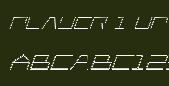 Player 1 Up 3D Italic
