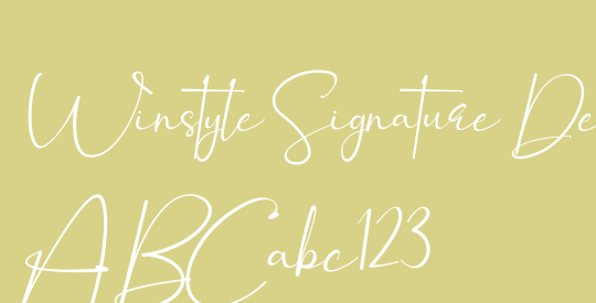 Winstyle Signature Demo