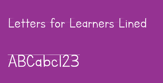 Letters for Learners Lined