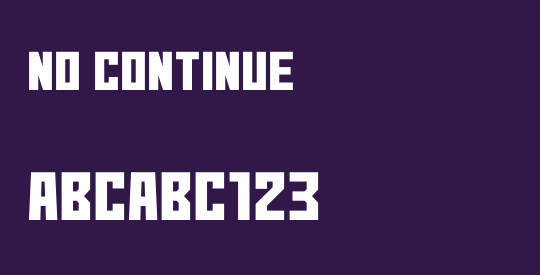 No Continue