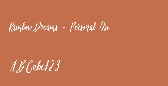 Rainbow Dreams - Personal Use