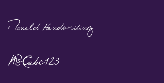 Ronald Handwriting