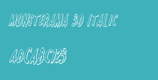 Monsterama 3D Italic