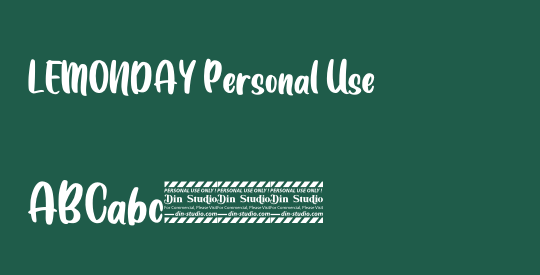 LEMONDAY Personal Use
