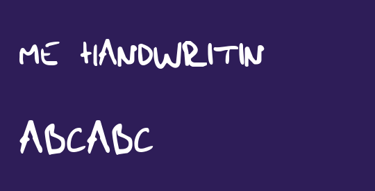 me handwritin