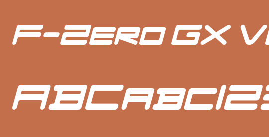 F-Zero GX Venue Font