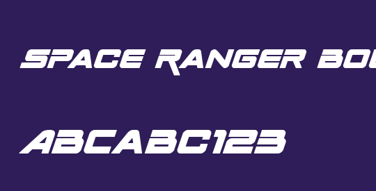 Space Ranger Bold Italic