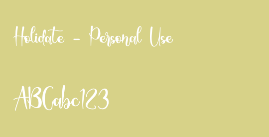 Holidate - Personal Use