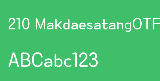 210 MakdaesatangOTF