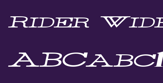 Rider Widest