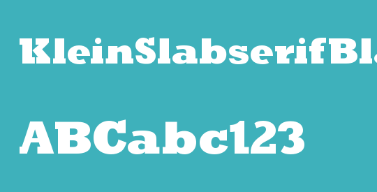 KleinSlabserifBlaxX
