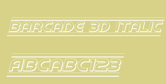 Barcade 3D Italic