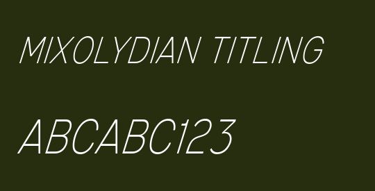 Mixolydian Titling
