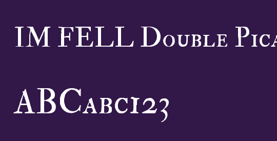 IM FELL Double Pica SC