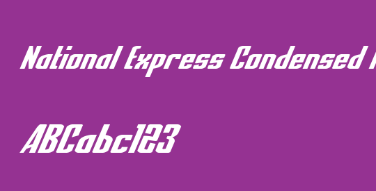National Express Condensed Italic