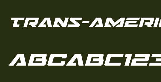 Trans-America Expanded Italic