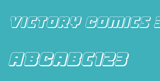 Victory Comics 3D Semi-Italic
