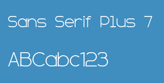 Sans Serif Plus 7