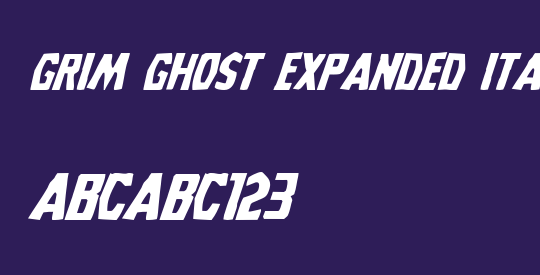 Grim Ghost Expanded Italic