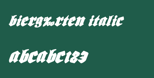 Bierg‰rten Italic