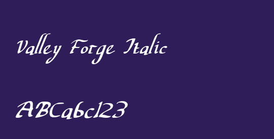 Valley Forge Italic