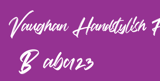 Vaughan Handstylish Font
