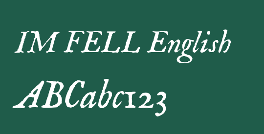 IM FELL English