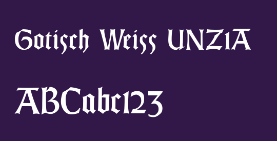 Gotisch Weiss UNZ1A