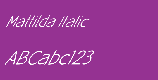 Mattilda Italic