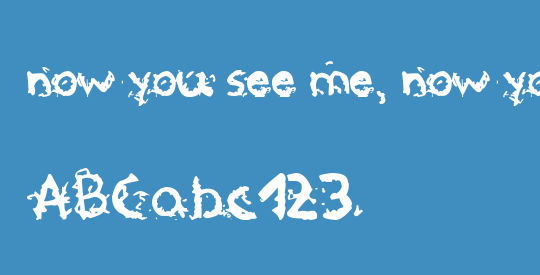 now you see me, now you dont