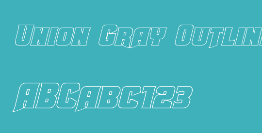 Union Gray Outline Italic