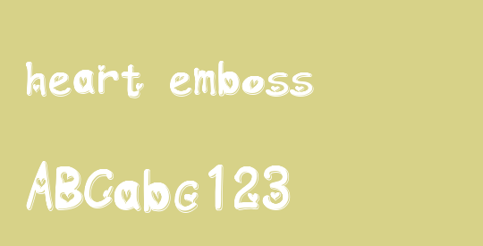 heart emboss
