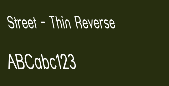 Street - Thin Reverse