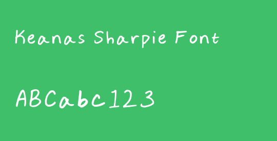 Keanas Sharpie Font