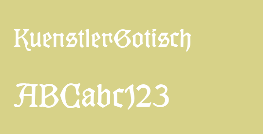 KuenstlerGotisch