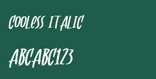 Cooless italic
