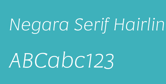 Negara Serif Hairline