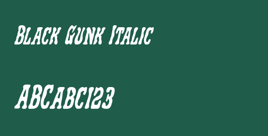 Black Gunk Italic