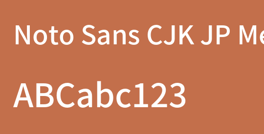 Noto Sans CJK JP Medium