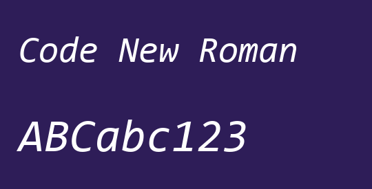 Code New Roman