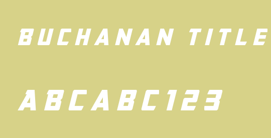 Buchanan Title Italic