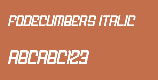 FODECUMBERS ITALIC