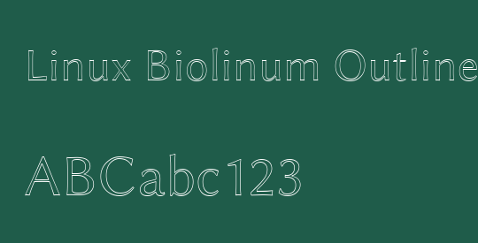Linux Biolinum Outline