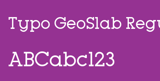 Typo GeoSlab Regular Demo
