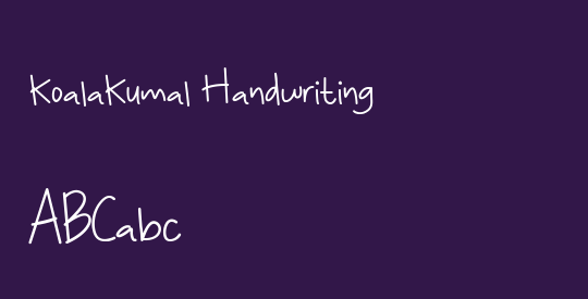 KoalaKumal Handwriting