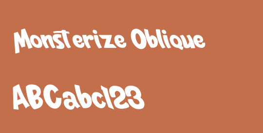 Monsterize Oblique
