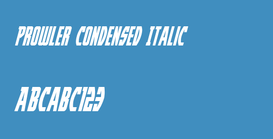 Prowler Condensed Italic