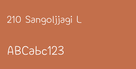 210 Sangoljjagi L