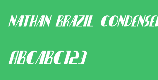 Nathan Brazil Condensed Italic